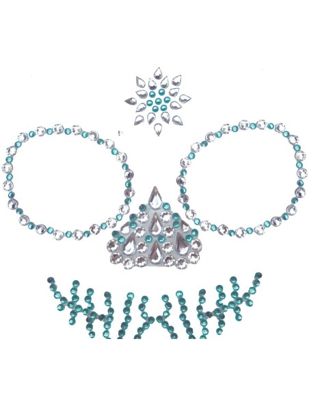 Strass visage tête de mort brillant