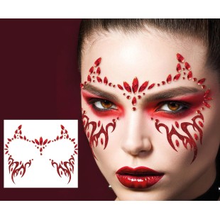 Strass rouge diable avec cornes