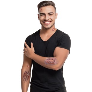 Faux tatouages morsure et griffures
