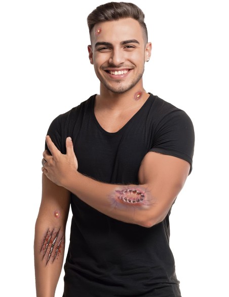 Faux tatouages morsure et griffures