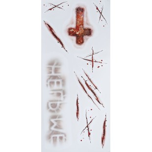 Faux tatouages blessures sanglantes de personne possédée 2