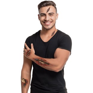 Tatouages fausses blessures ouvertes
