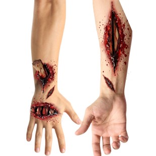 Tatouages fausses blessures ouvertes 2