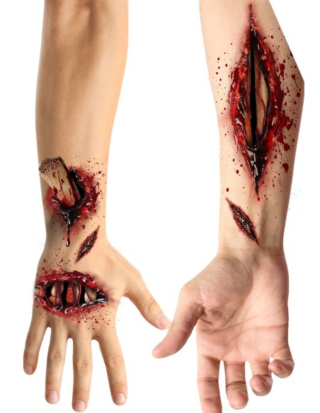 Tatouages fausses blessures ouvertes