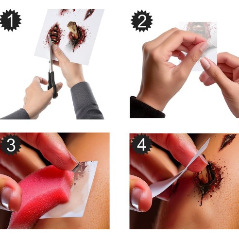 Mode d'emploi application faux tatouages