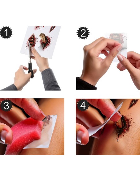Mode d'emploi application faux tatouages