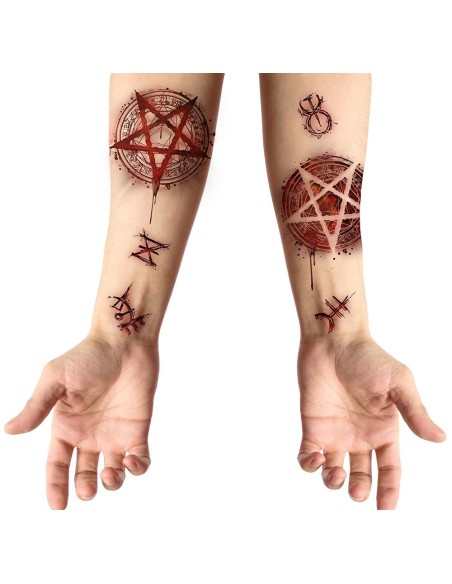 Tatouages fausses plaies sataniques