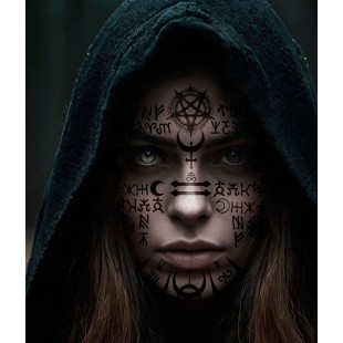 Faux tatouages visage satanique