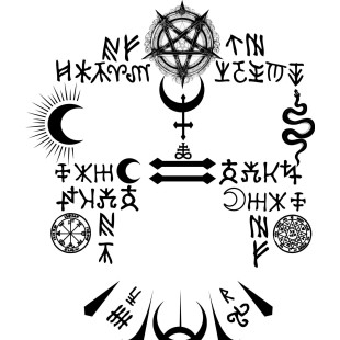 Faux tatouages visage satanique 2