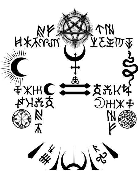 Faux tatouages visage satanique