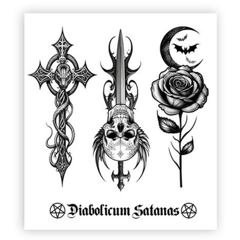 Faux tatouages gothiques doigts