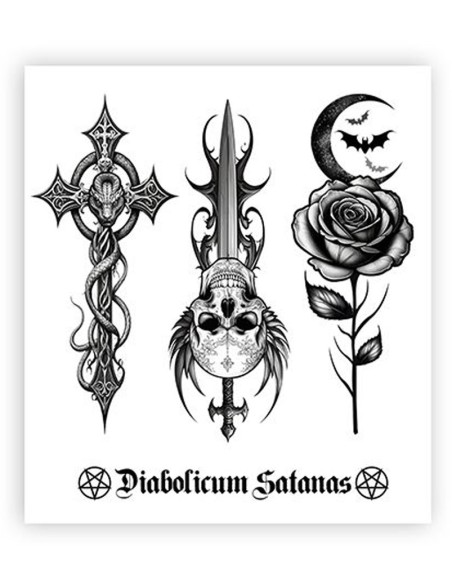 Faux tatouages gothiques doigts