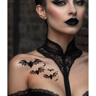 Faux tatouages chauve-souris