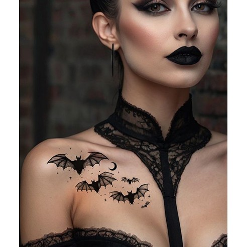 Faux tatouages chauve-souris
