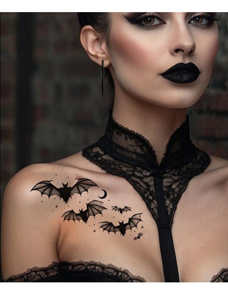 Faux tatouages chauve-souris