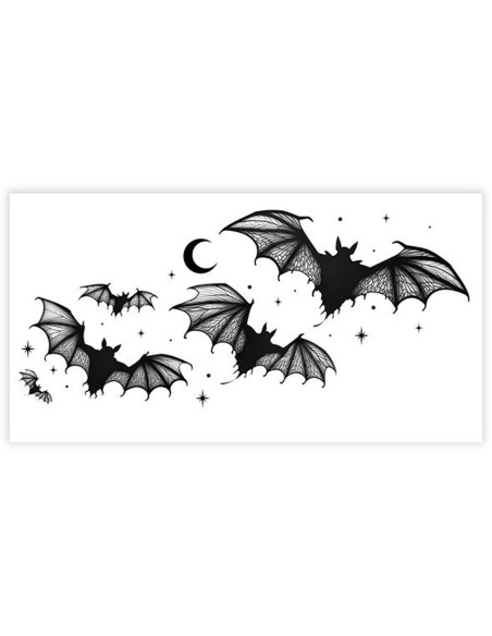 Faux tatouages chauve-souris