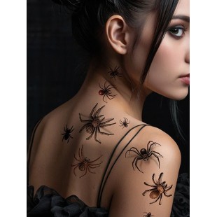 Faux tatouages araignées avec ombres