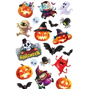 Faux tatouages Halloween enfant 2
