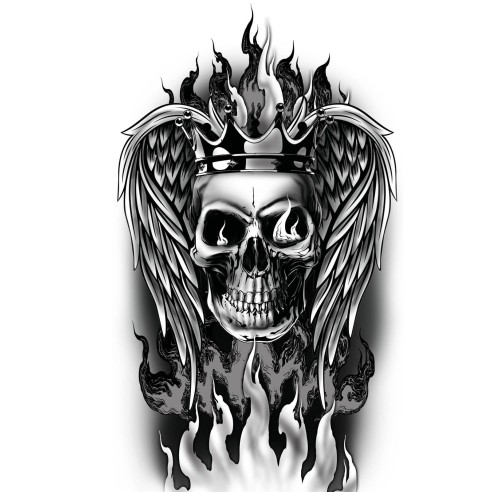 Faux tatouage tête de mort