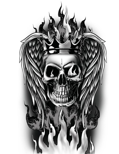 Faux tatouage tête de mort