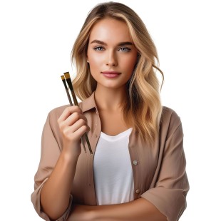Lot de 2 pinceaux pour réaliser un maquillage de fête au carnaval