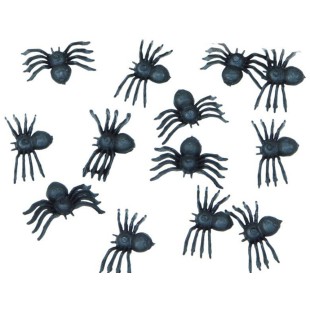70 petites araignées noires