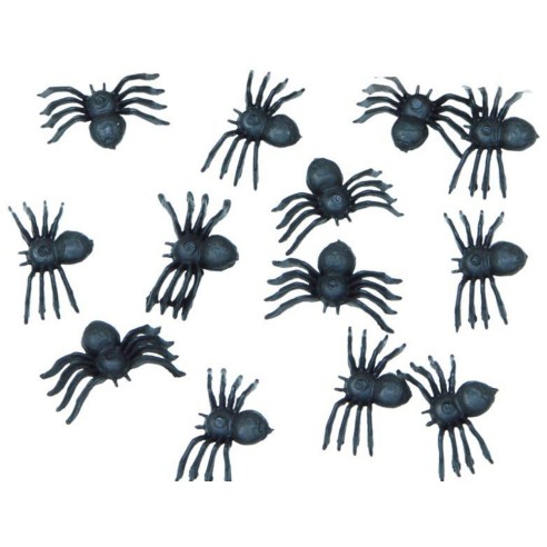 70 petites araignées noires