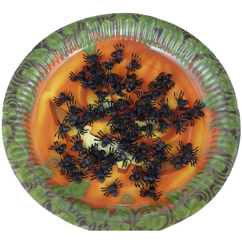 70 petites araignées noires