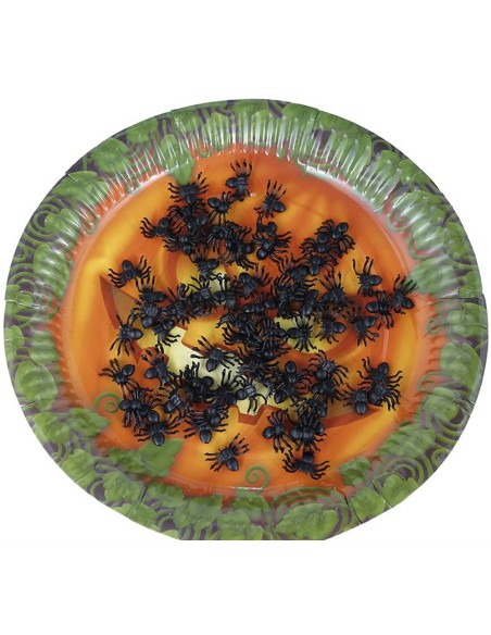 70 petites araignées noires