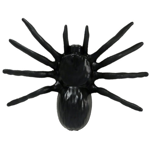 4 fausses araignées noires 10cm