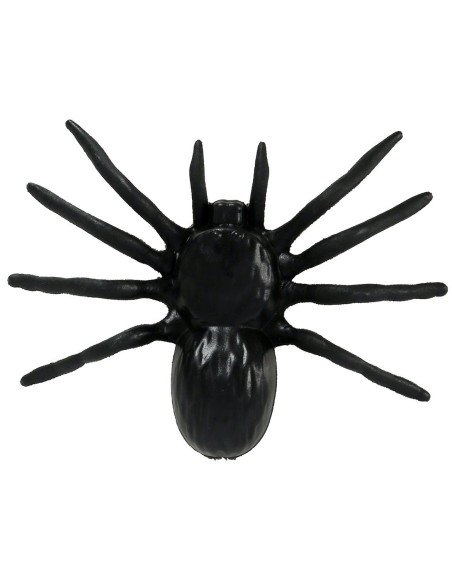 4 fausses araignées noires 10cm