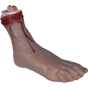 Pied coupé avec os sanglant