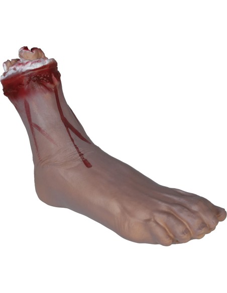 Pied coupé avec os sanglant