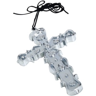 Collier avec croix argentée 2