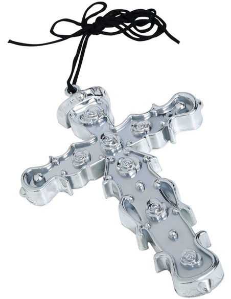 Collier avec croix argentée