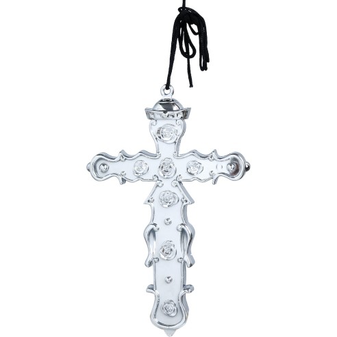 Collier avec croix argentée