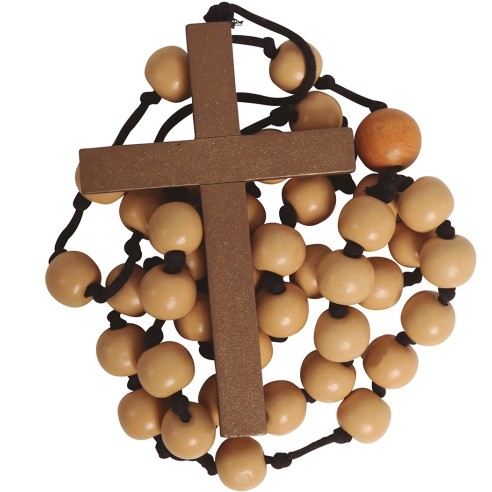 Chapelet de religieux en bois
