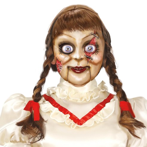 Masque de poupée tueuse Annabelle pour adulte chez Festimania