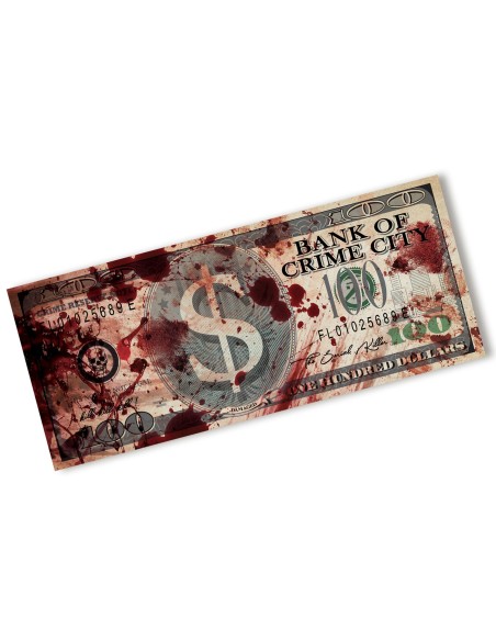 Faux dollars tachés de sang