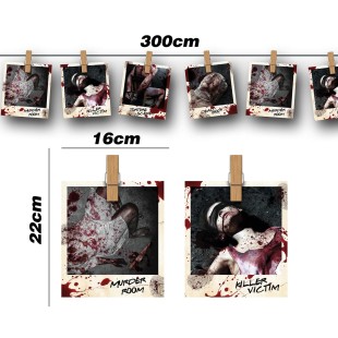 Guirlande photographies scène de crime 2