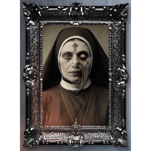 Tableau holographique nonne terrifiante
