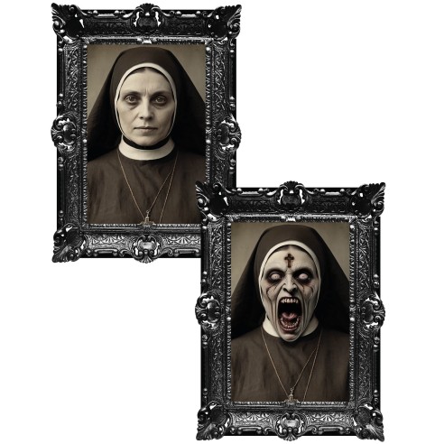 Tableau holographique nonne terrifiante