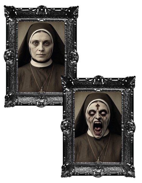 Tableau holographique nonne terrifiante