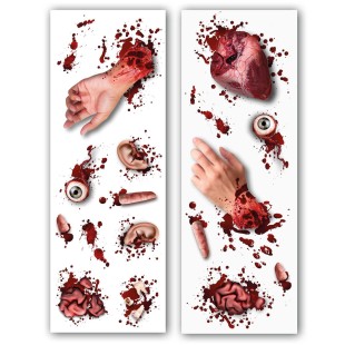 2 planches autocollants membre sanglants 2