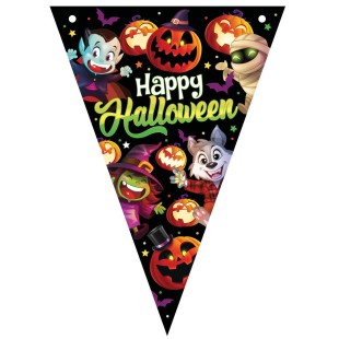 Guirlande fanions petits monstres Halloween 2