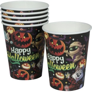 6 gobelets Happy Halloween