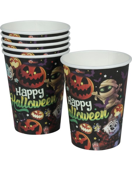 6 gobelets Happy Halloween
