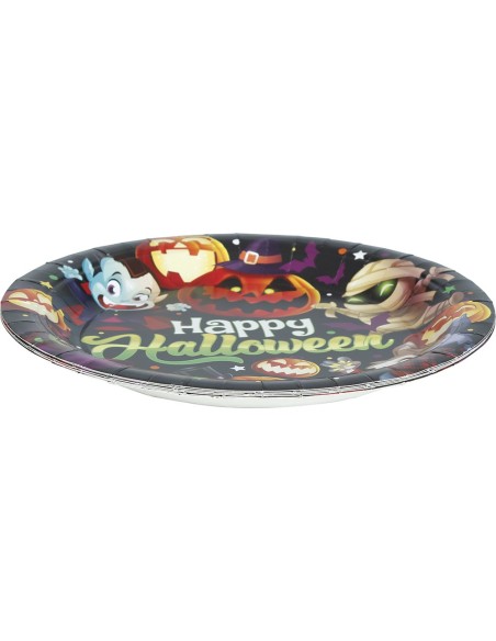 Lot de 6 assiettes carton Happy Halloween en vente chez Festimania