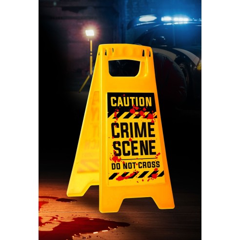 Pancarte jaune Caution Crime Scene