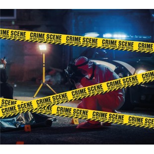 Bande jaune police Crime Scene 6m